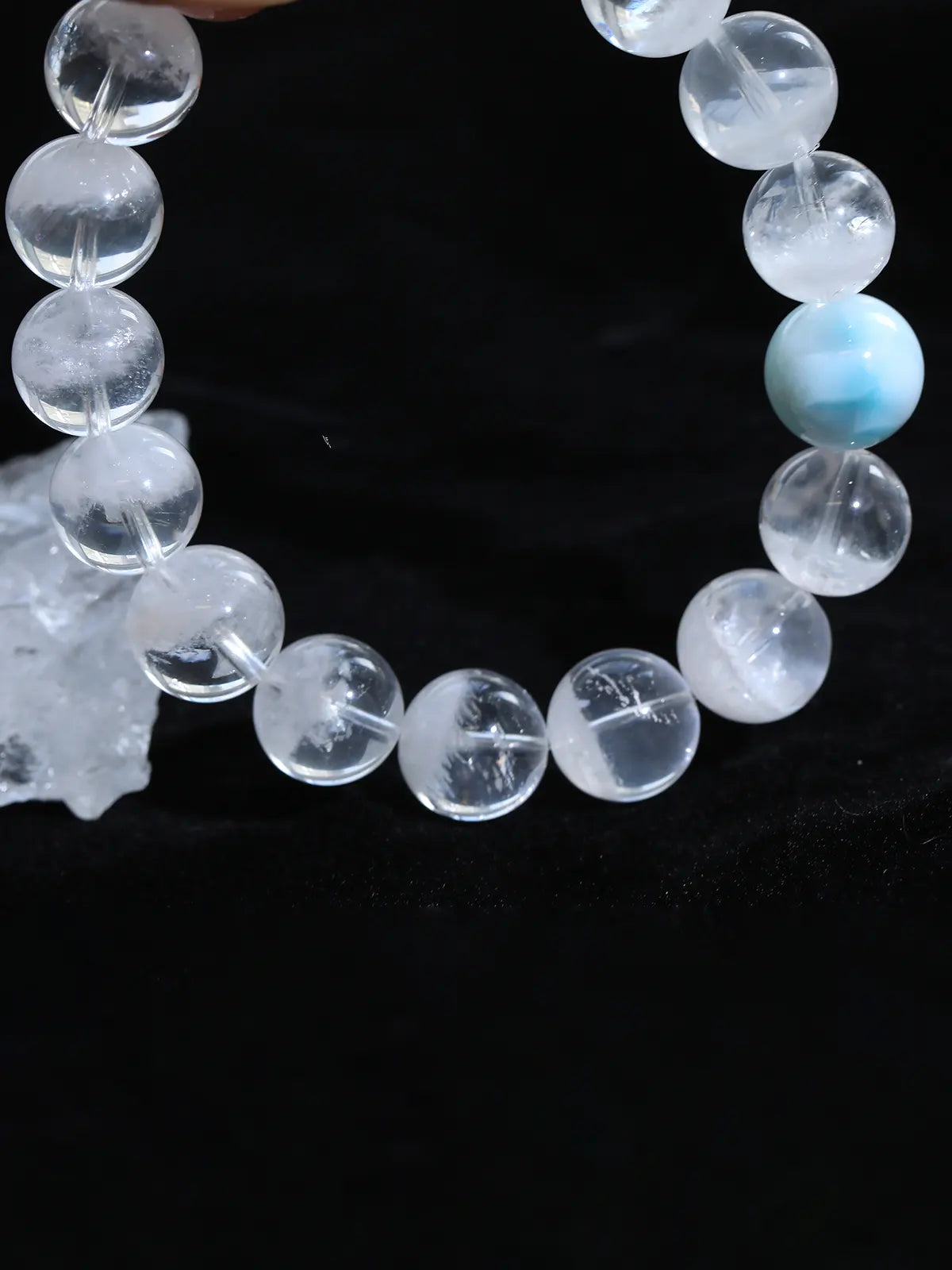 Natural 7A liposome cornucopia white ghost  bracelet