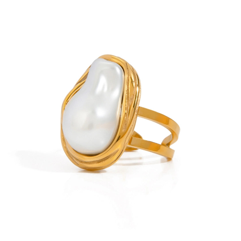 Baroque Pearl Open Ring