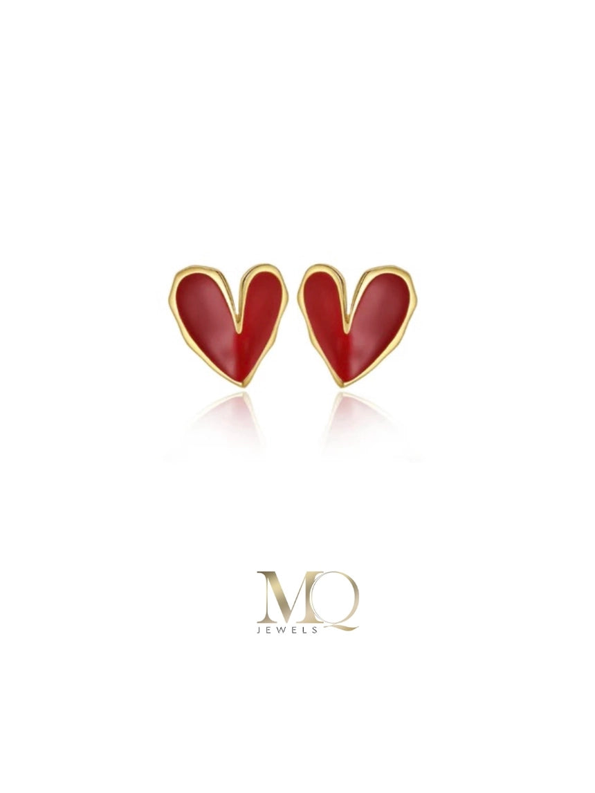 Heart Shaped Earrings | Heart Diamond Earrings | MQ JEWELS STORE