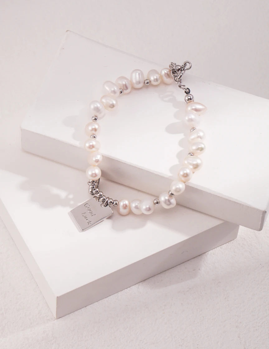 Silver Pearl Bracelet | Pure Silver Pearl Bracelet | MQ JEWELS STORE