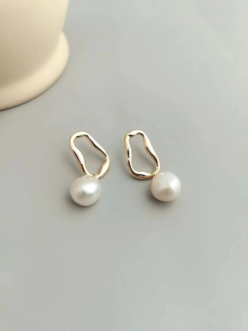 Baroque-Shaped Pearl Earrings | Pearl Earrings | MQ JEWELS STORE