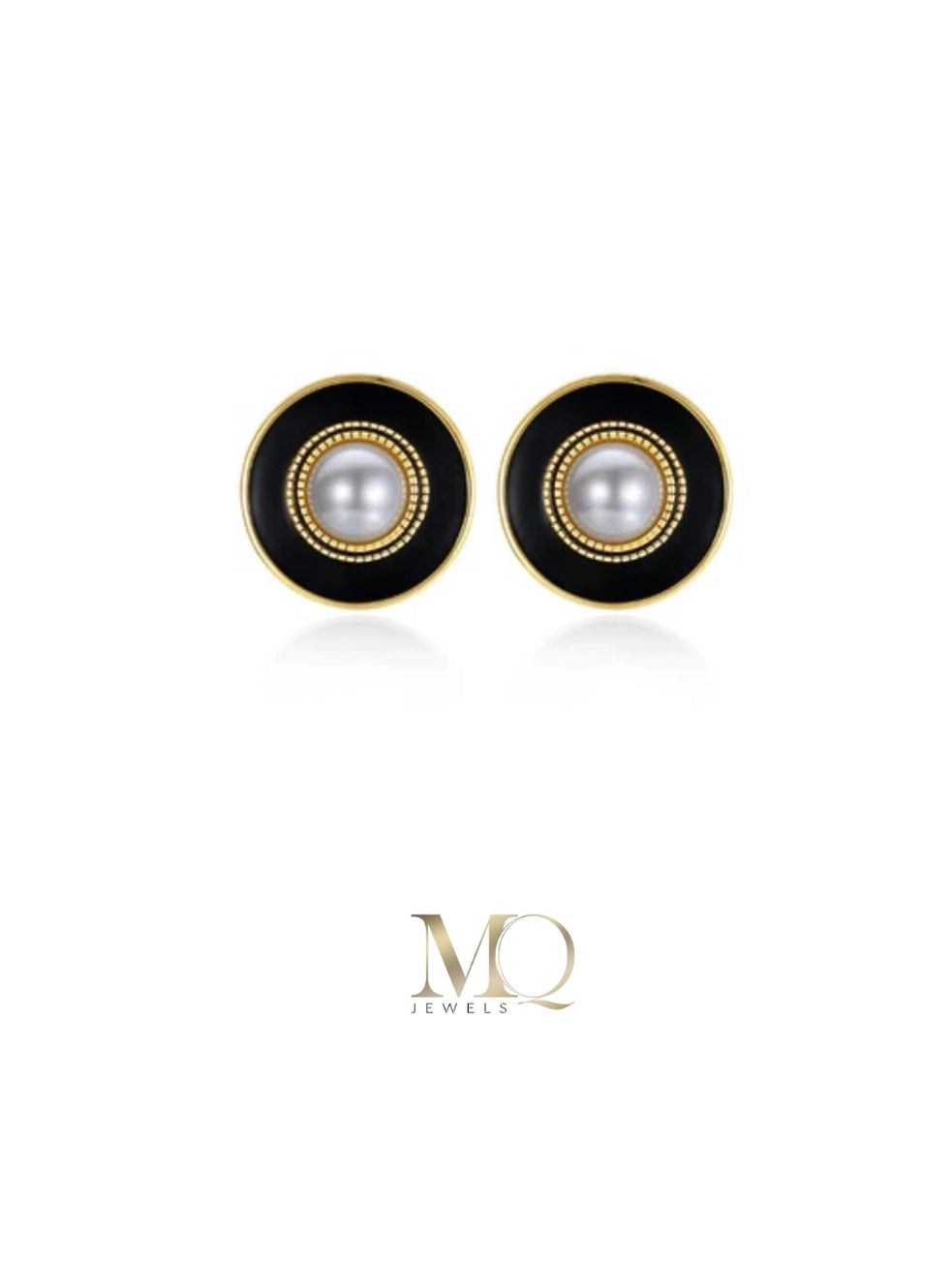 Black Drip Pearl Earrings | Women's Pearl Earrings | MQ JEWELS STORE