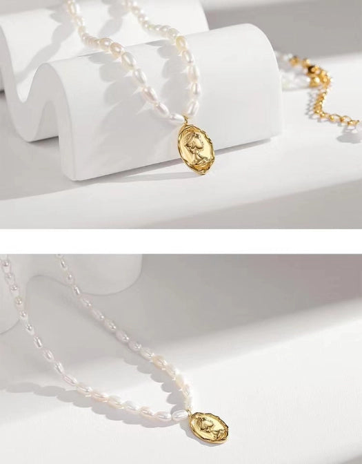 Pearl Chain Necklace | Collarbone Pearl Necklace | MQ JEWELS STORE