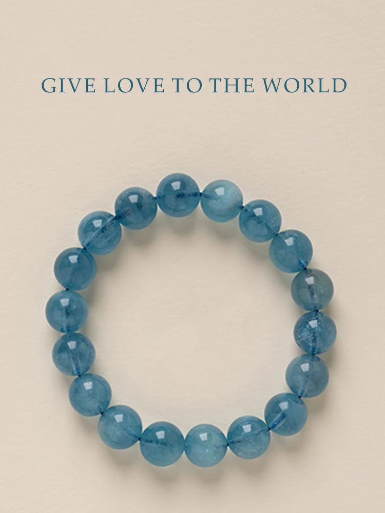 Natural Aquamarine Crystal Bracelet