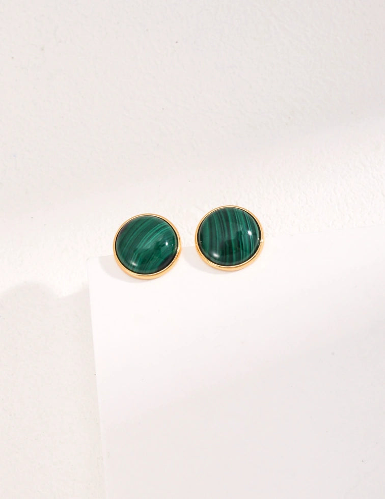 Sterling Silver Earrings ｜MQ JEWELS STORE ｜Malachite Earrings