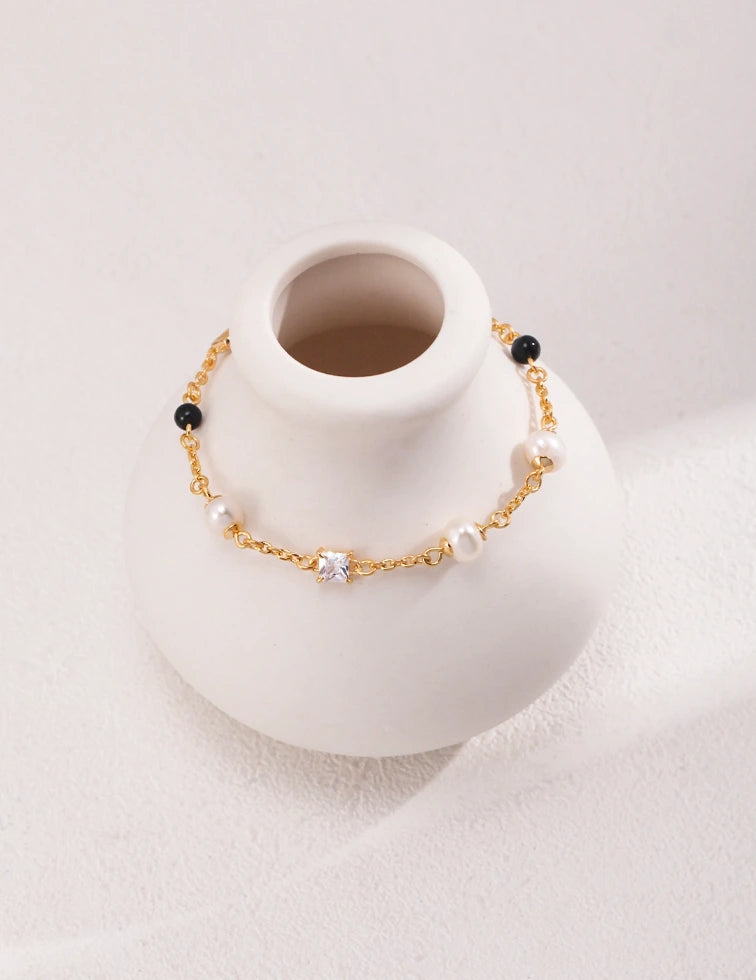 Pearl and Agate Necklace ｜Pearl and Agate Bracelet ｜MQ JEWELS STORE