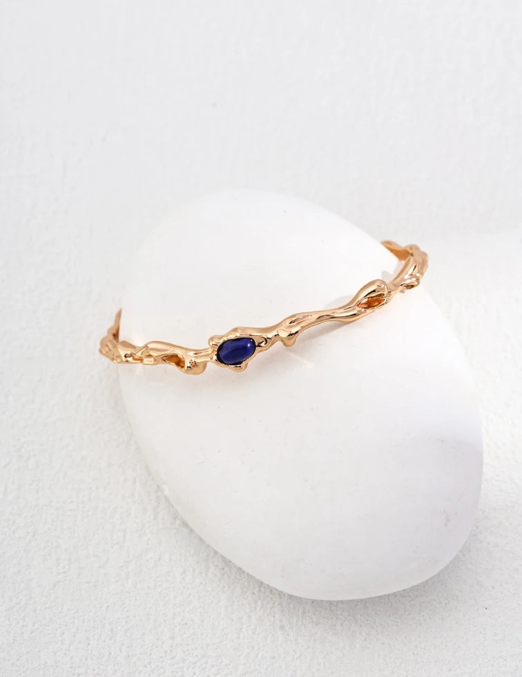 Sterling Silver Bracelet｜Lapis Lazuli Bracelet ｜ MQ JEWELS STORE