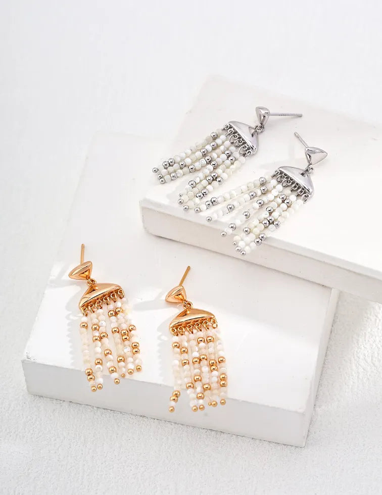 Sterling Sliver Shell Earrings | Luxury Earring |MQ JEWELS STORE