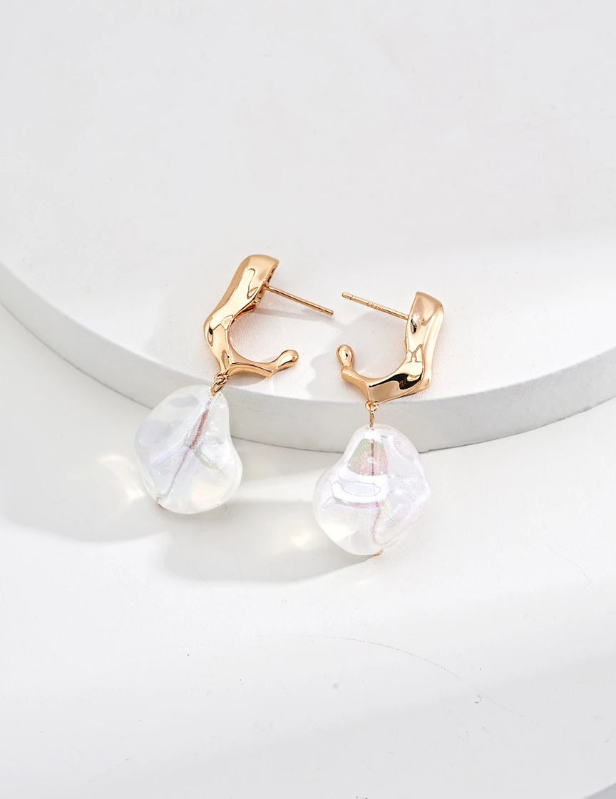 Pearl Earrings in 925 Silver｜Resin Earrings ｜MQ JEWELS STORE