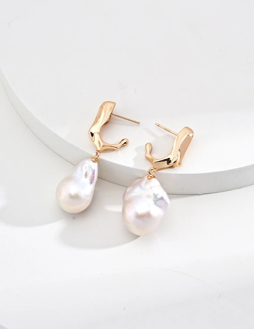 Pearl Earrings in 925 Silver｜Resin Earrings ｜MQ JEWELS STORE