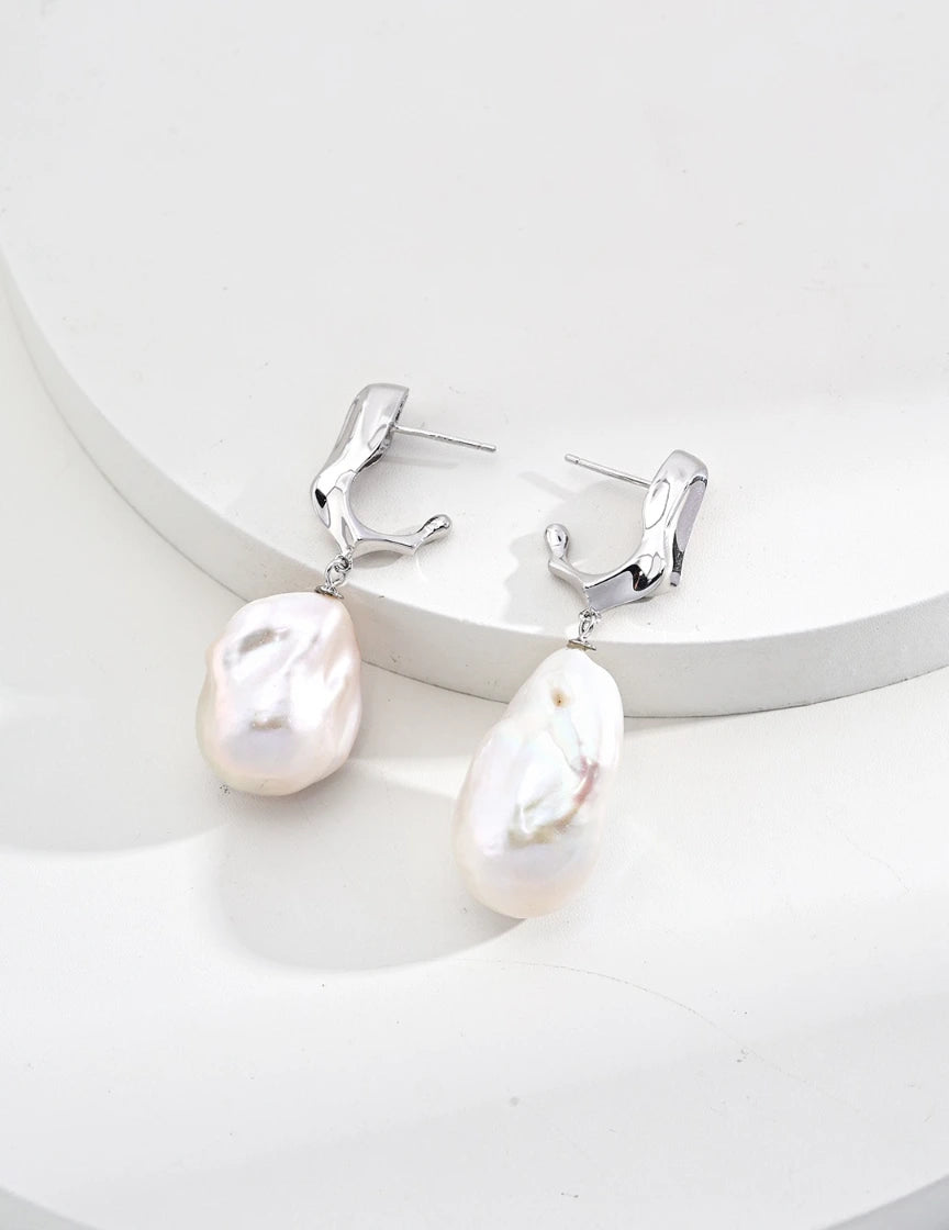 Pearl Earrings in 925 Silver｜Resin Earrings ｜MQ JEWELS STORE