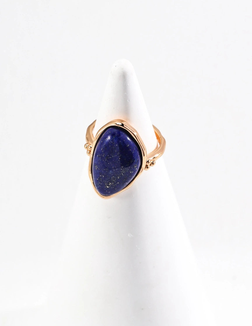 Lapis Lazuli Ring｜Sterling Silver Vintage Ring ｜ MQ JEWELS STORE