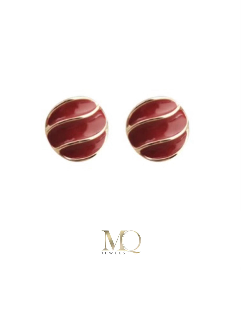 Red Oil-drop Glaze Earrings