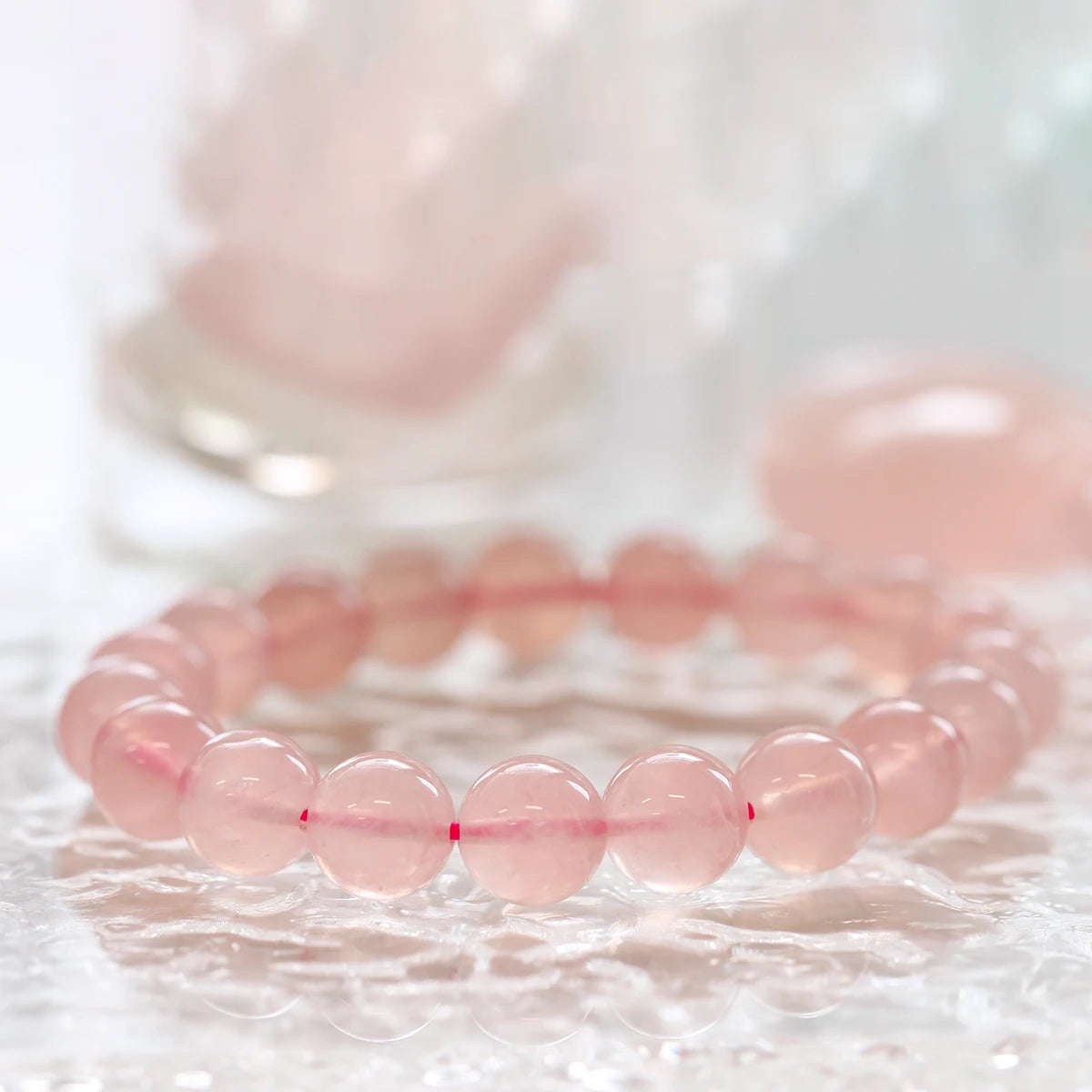 Rose Quartz Bracelet | Natural Crystal Bracelet| MQ JEWELS STORE