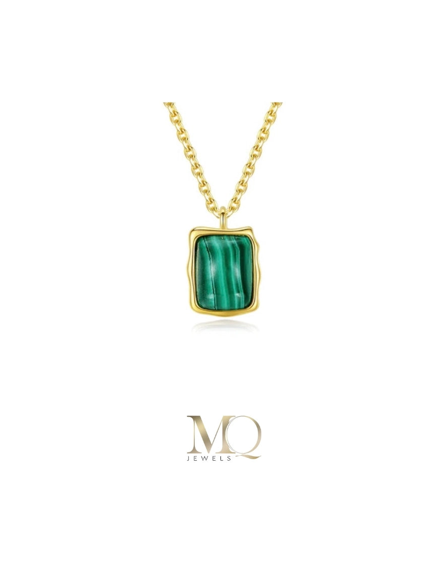 Malachite Gold Necklace | Malachite Crystal Necklace | MQ JEWELS STORE