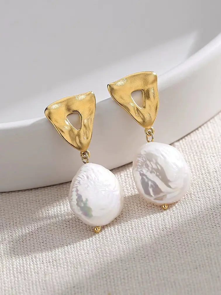 Baroque Pearls Earrings | Large Baroque Earrings | MQ JEWELS STORE