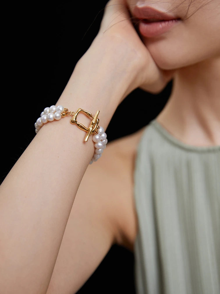 Pearl Double Bracelet |Luxury Bracelet ｜MQ JEWELS STORE