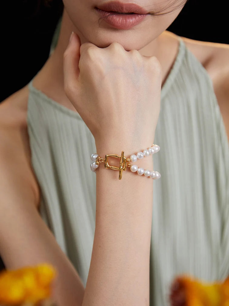 Pearl Double Bracelet |Luxury Bracelet ｜MQ JEWELS STORE