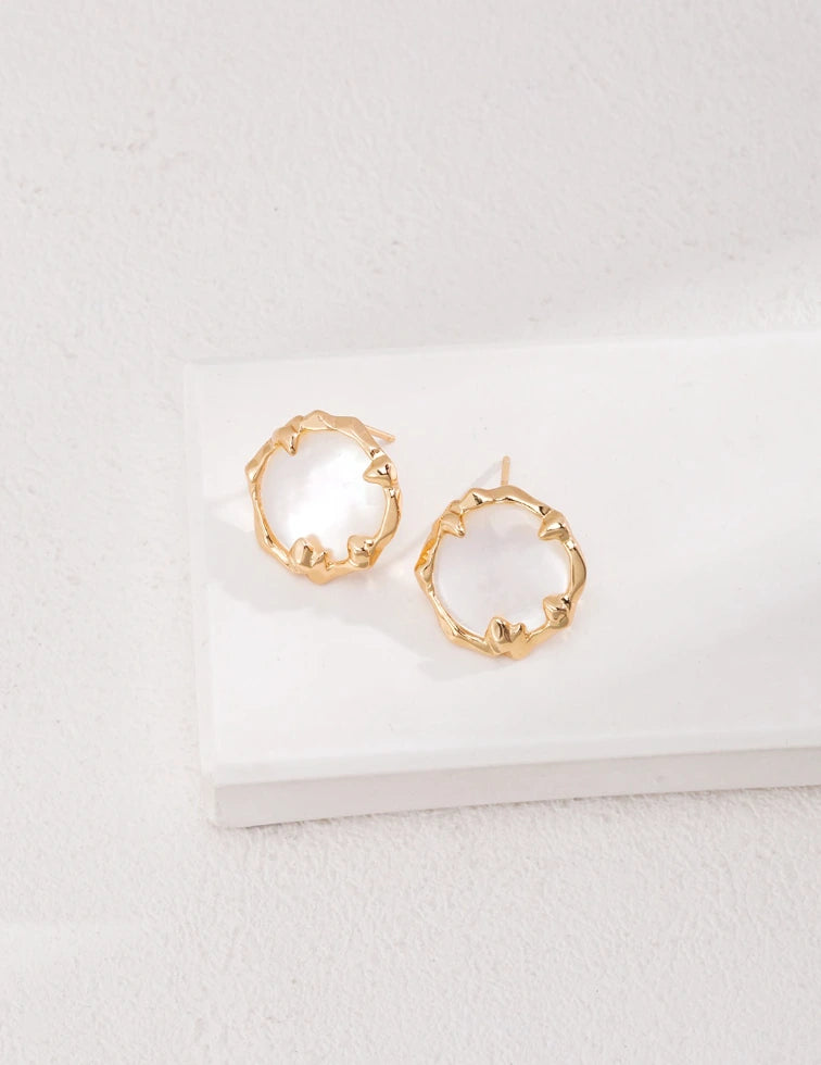Pure Silver Minimalist of Pearl Earrings | MQ JEWELS STORE
