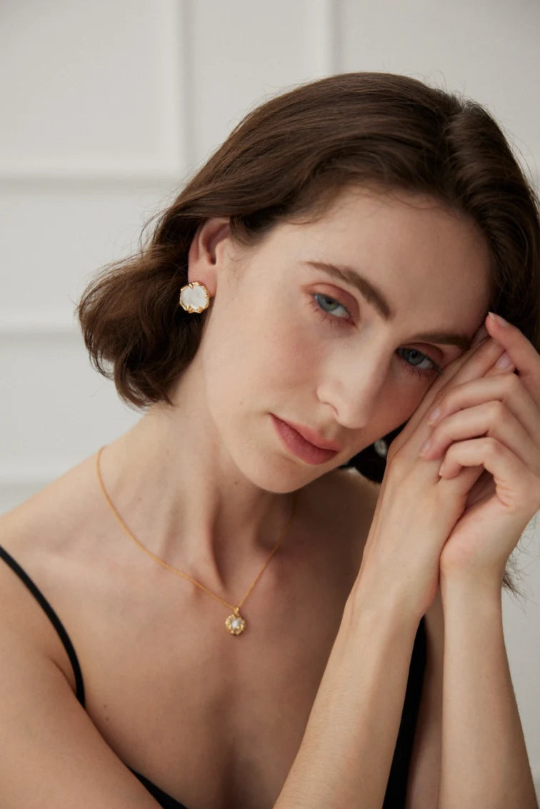 Pure Silver Minimalist of Pearl Earrings | MQ JEWELS STORE