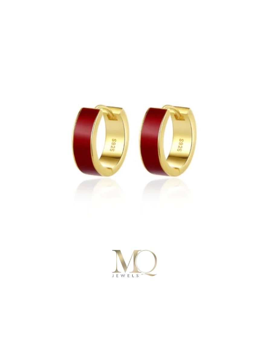 Red Oil-drop Glaze Earrings | Classic Earring | MQ JEWELS STORE