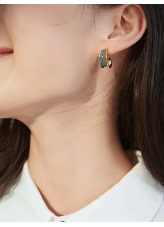Red Oil-drop Glaze Earrings | MQ JEWELS STORE