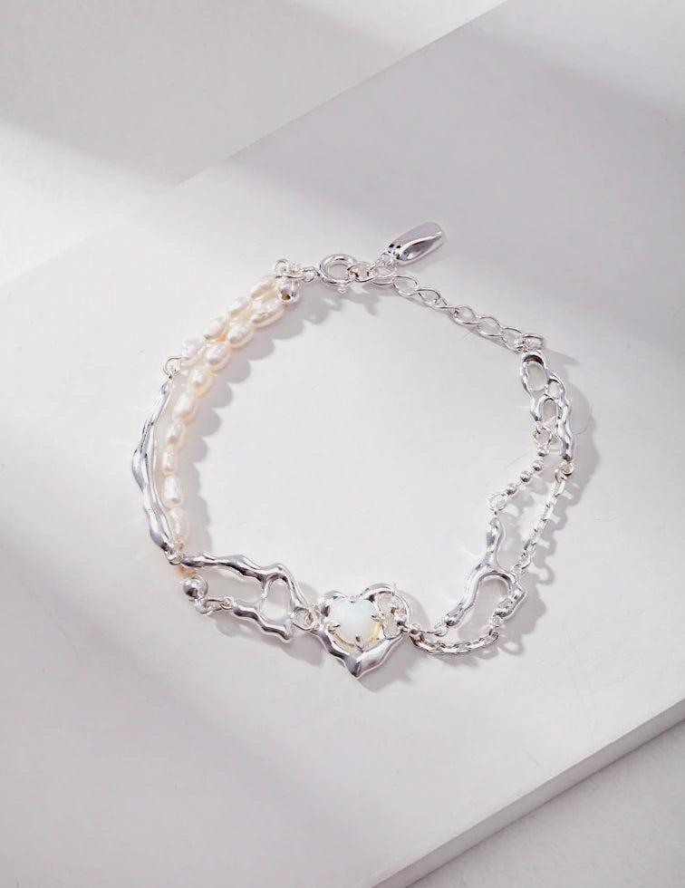 Sterling Silver Bracelet ｜Moonstone Bracelet ｜MQ JEWELS STORE