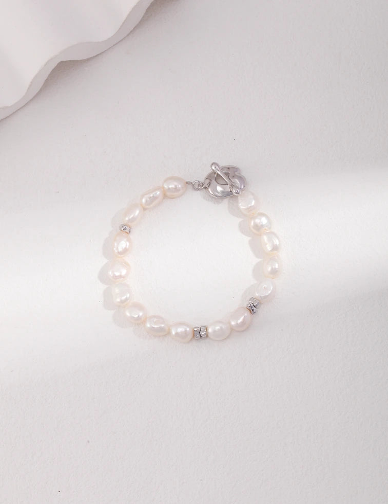 Sterling Silver Pearl Bracelet ｜Classic Pearl Bracelet ｜MQ JEWELS STORE