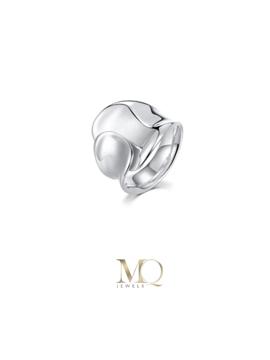 Sterling Silver Concave Rings ｜ MQ JEWELS STORE