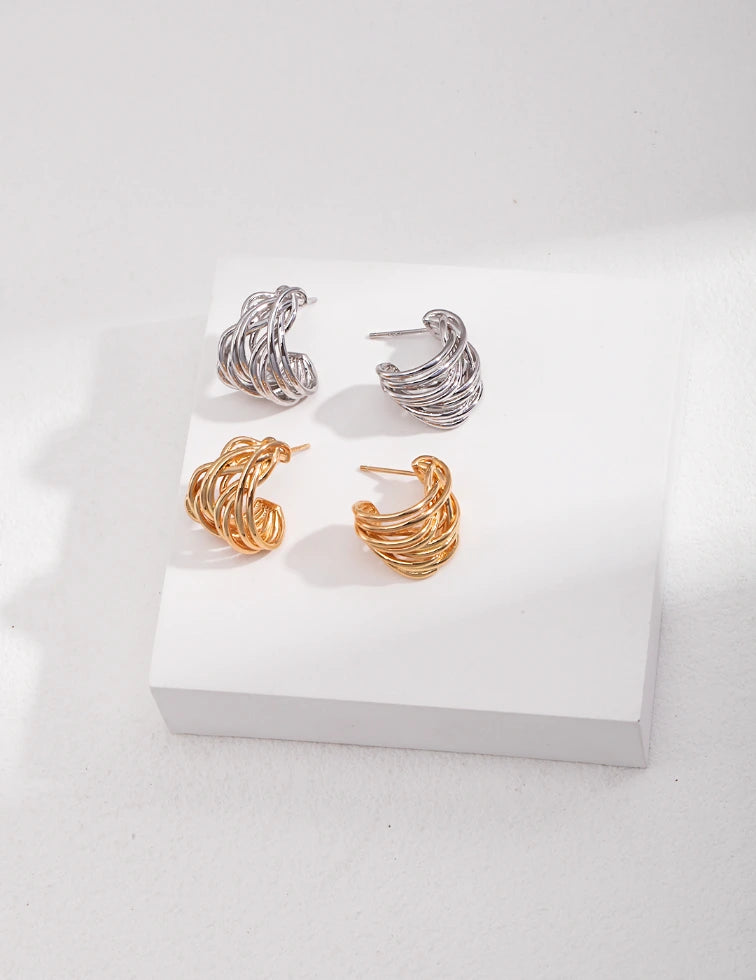 Sterling Silver Linear Earrings ｜MQ JEWELS STORE