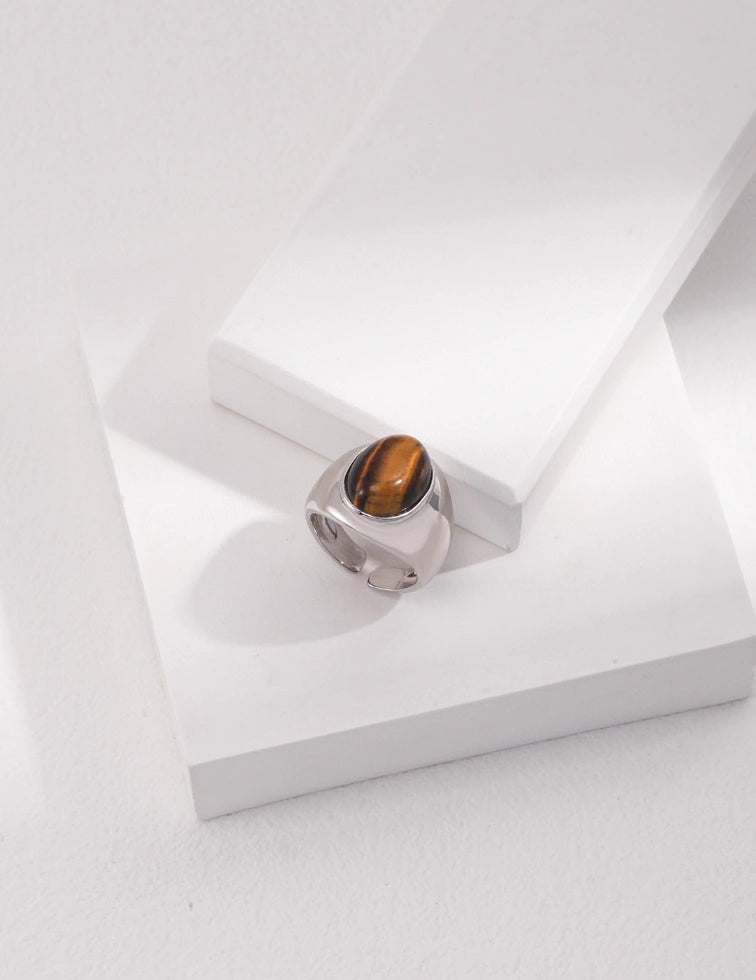 Sterling Silver Ring|Tiger's Eye Ring|MQ JEWELS STORE