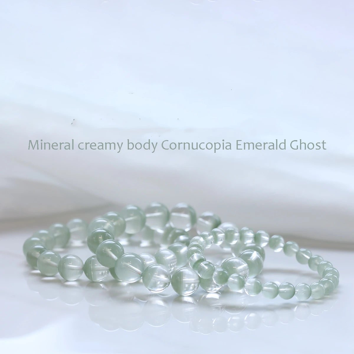 Emerald Ghost Bracelet ｜Green Rutilated Quartz Bracelet ｜ MQ JEWELS