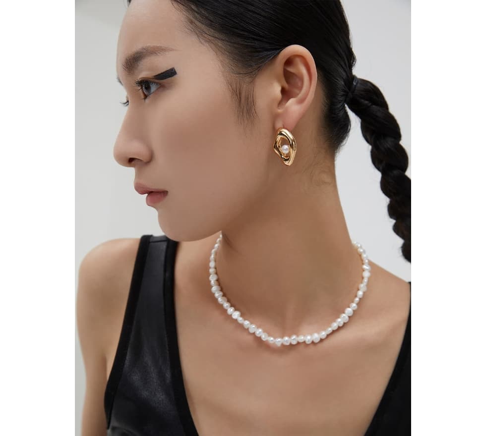 Women's Pearl Necklace | Baroque Pearl Necklace | MQ JEWELS STORE