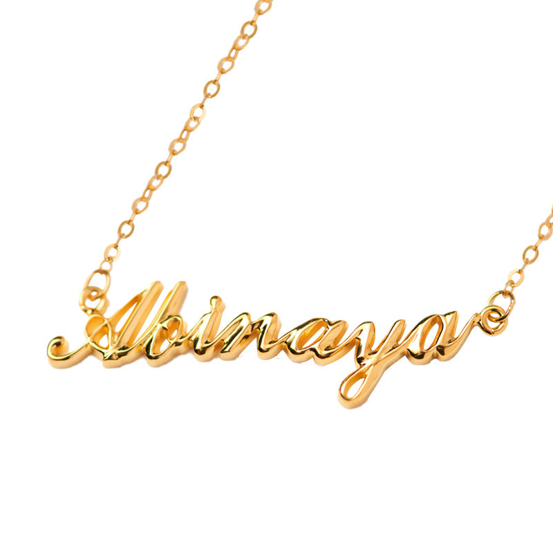 Personalized Name Necklace | Rose Gold Name Necklace | MQ JEWELS STORE