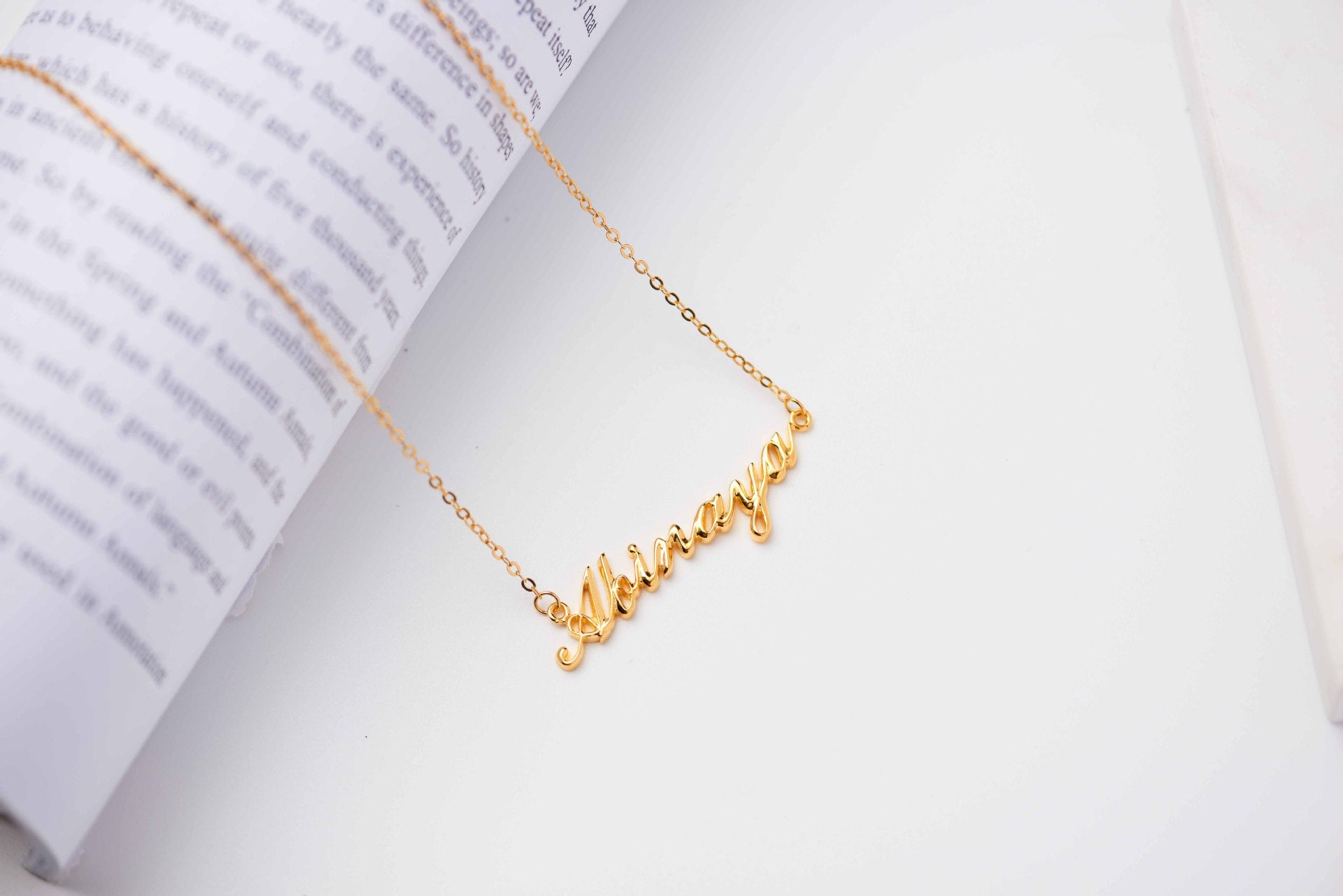 Personalized Name Necklace | Rose Gold Name Necklace | MQ JEWELS STORE