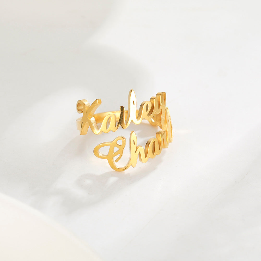 Double Name Ring 