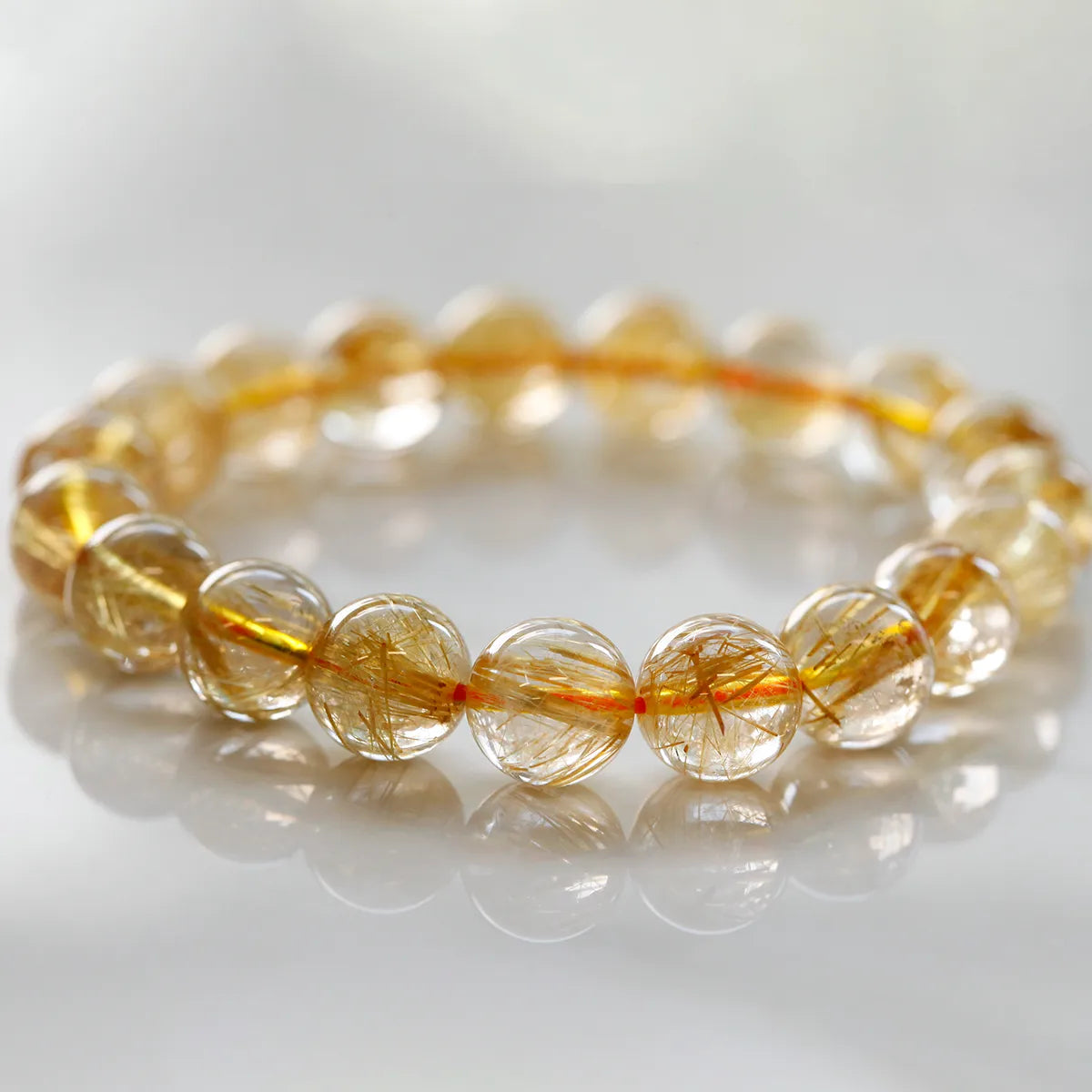 Golden Rutilated Bracelet｜Titanium Crystals Bracelet｜MQ JEWELS STORE