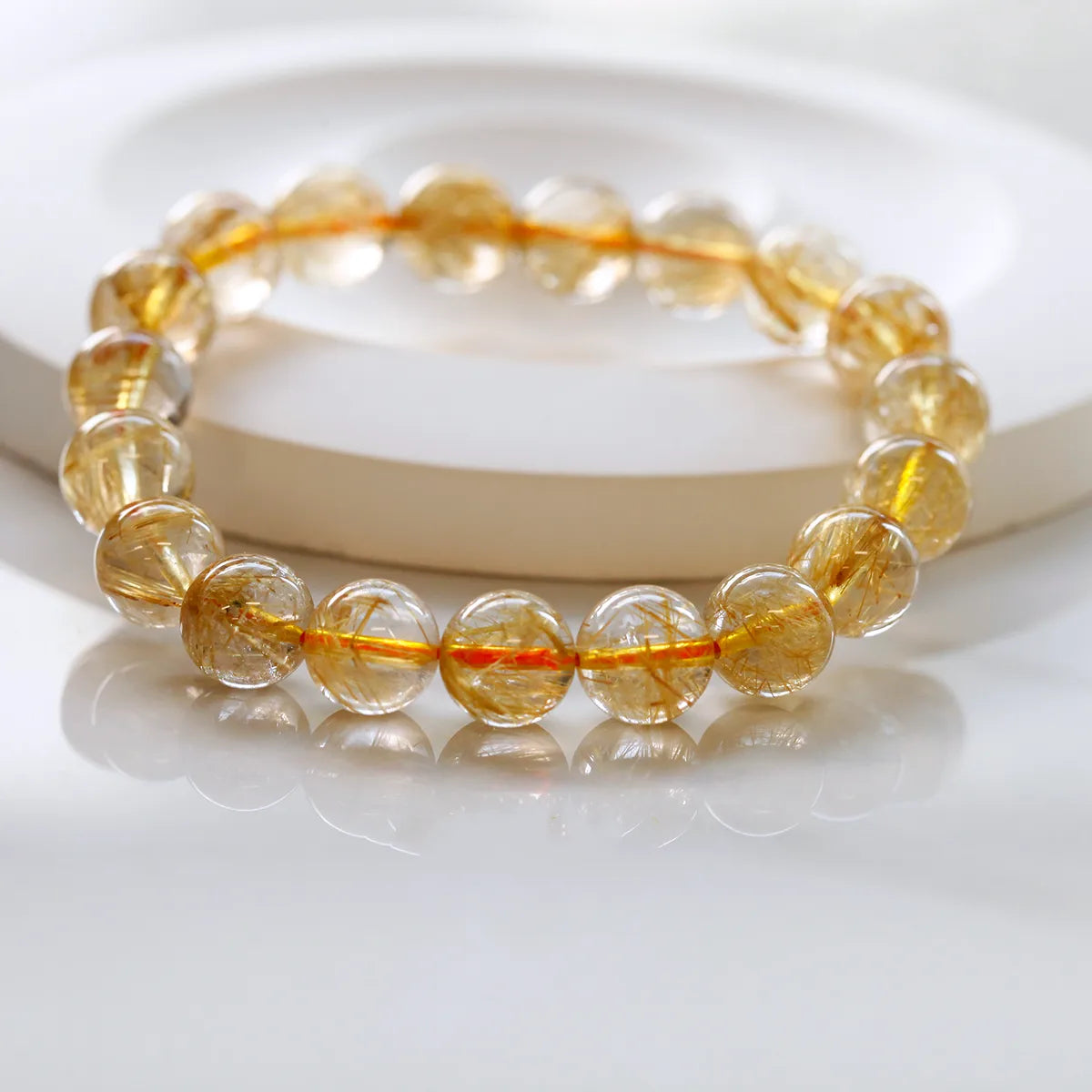 Golden Rutilated Bracelet｜Titanium Crystals Bracelet｜MQ JEWELS STORE