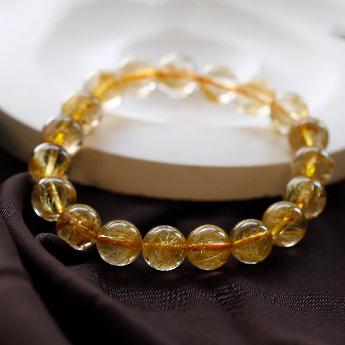 Golden Rutilated Bracelet｜Titanium Crystals Bracelet｜MQ JEWELS STORE